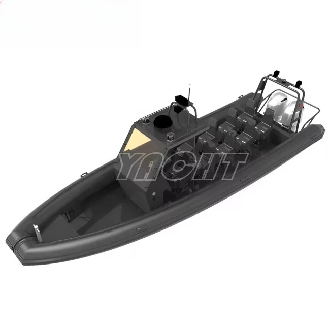 RHIB 860 الألومنيوم بدن RIB Orca Hypalon قوارب مطاطية قابلة للنفخ للبيع