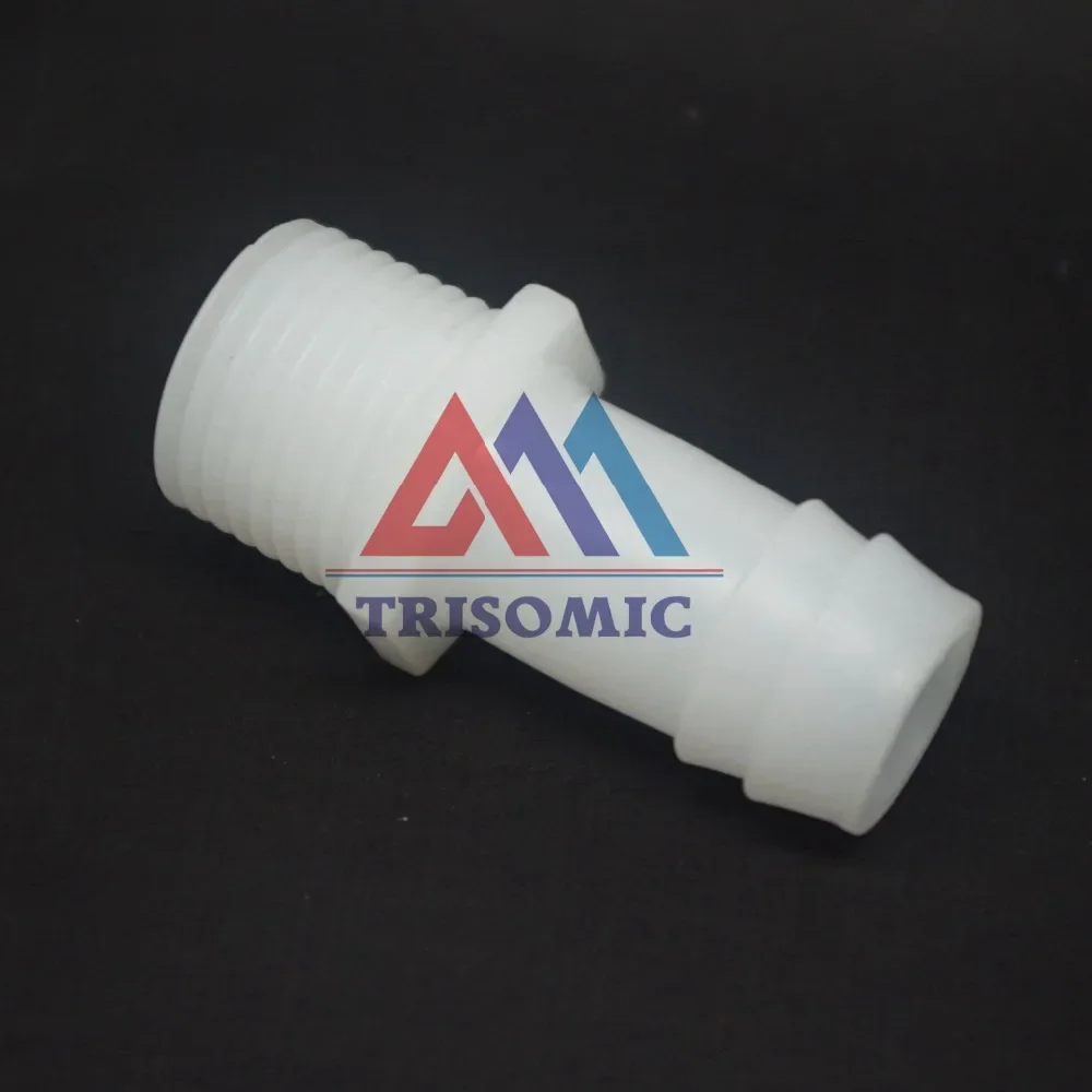 LOT 2 16mm-G1/2 Straight Connector Plastic pipe Fitting Barbed Connector with thread Material PE  Joiner Fitting Aquarium Fish T