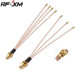 1PC SMA Female to 3 u.FL IPX IPEX1 Female Jack 1 to 3 Triple Splitter Cable RG178 Pigtail WIFI Antenna Extension Cable Jumper