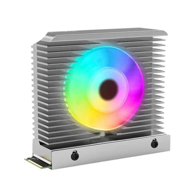 

Solid ARGB M.2 2280 SSD Heatsink Aluminum Alloy M.2 SSD Heatsink Cooler With 4PIN PWM Fan With Thermal Pad Radiator Heat Sink B