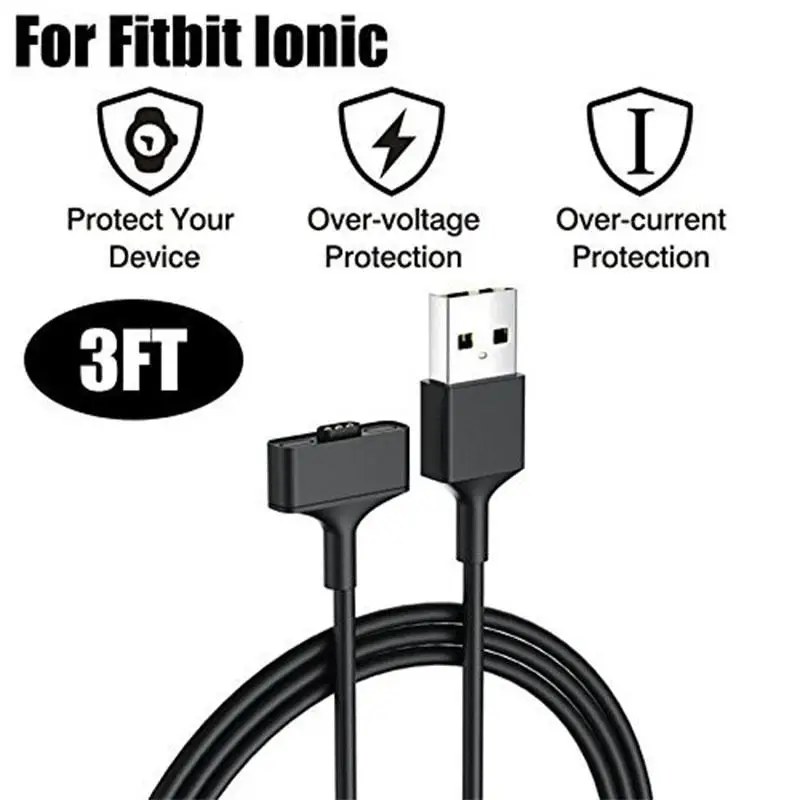 1M Replacement Charger For FitBit Ionic Watch USB Charging Cord Charge Cable For Fit Bit Ionic Smart Watch Smart Band Accessorie