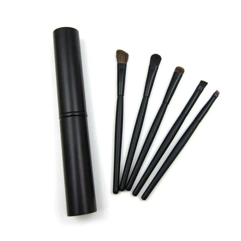 5Pcs/set Compact Eye Makeup Brush Soft Bristle Hair Portable Cosmetics Eyeshadow Makeup Brush Kit