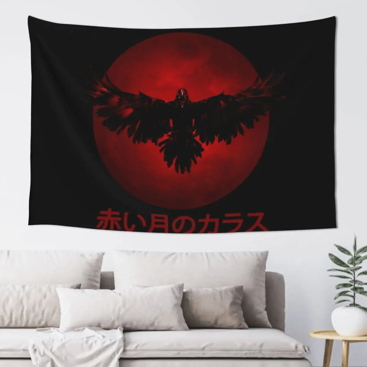 

Red Moon Crow Tapestry Decoration For Rooms Decoration Bedroom Tapestry