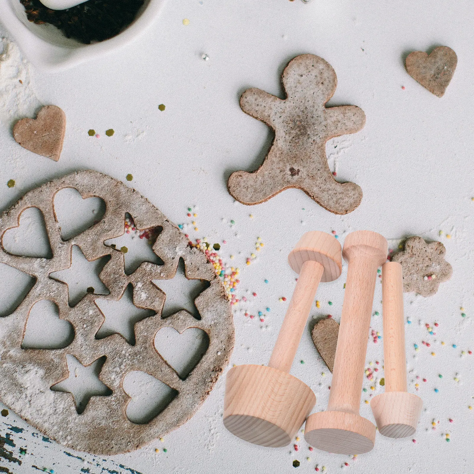 Juego de 3 Moldes de Madera para Tartaletas, Antiadherentes, de Grado Alimenticio, para Tartas Pequeñas, Pasteles, Galletas de Chocolate, Postres para Fiestas y Uso Doméstico