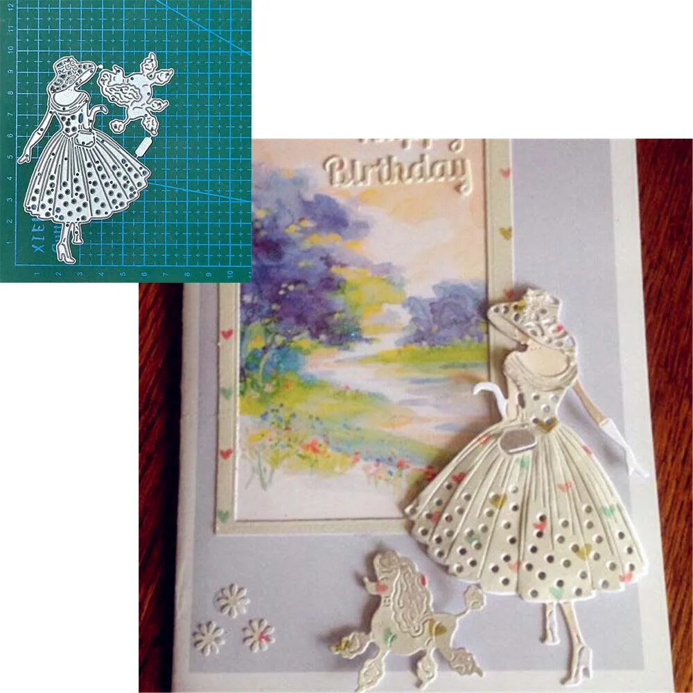 Dress Metal Cutting Dies Mold Scrapbooking Decoration Paper Cards Craft Knife Mould Blade Punch Template Embossing Stencils