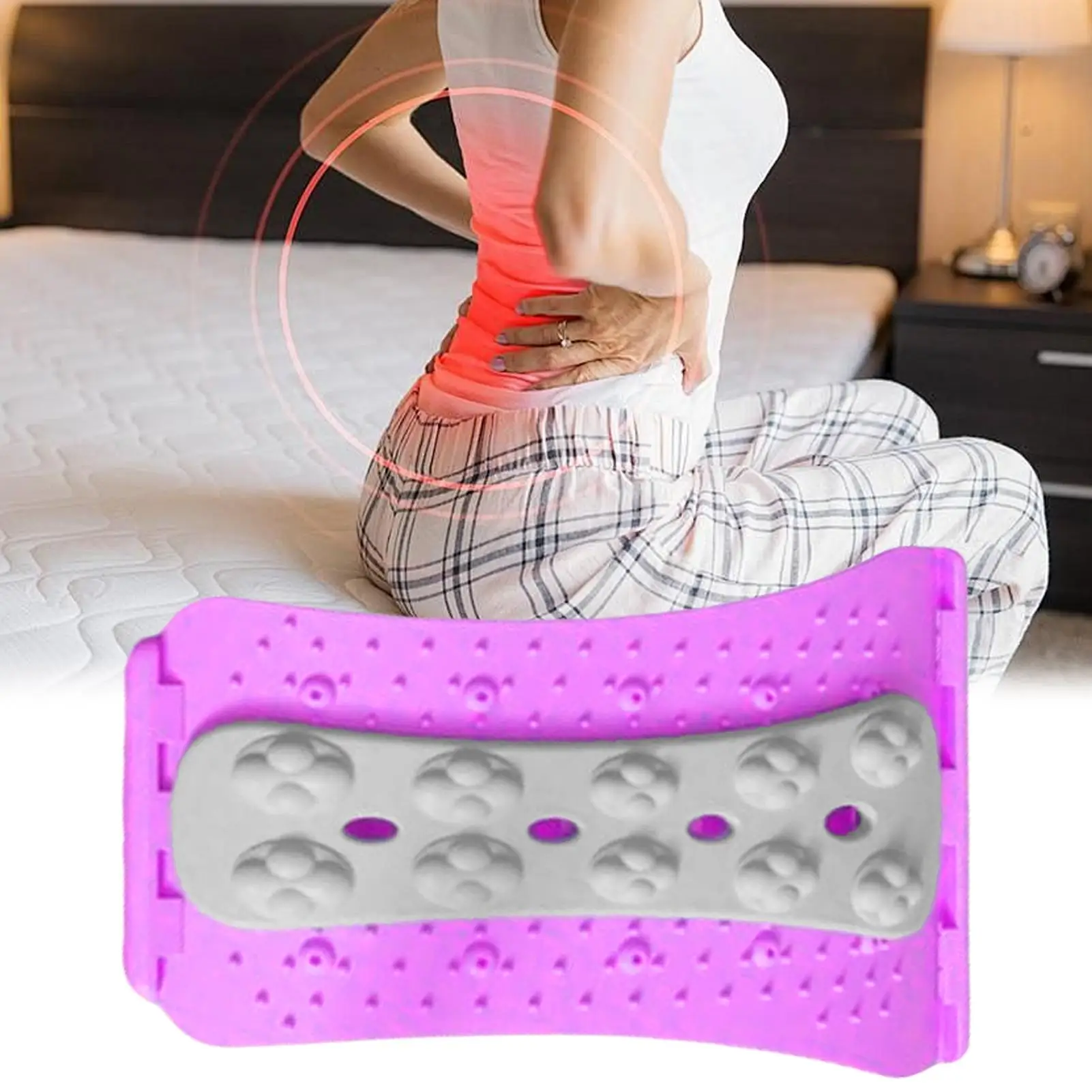 

Lumbar Back Stretcher Adjustable Level Traction Massager Yoga Lumbar Back Stretcher Spine Cracker For Spine Discomfort Muscle