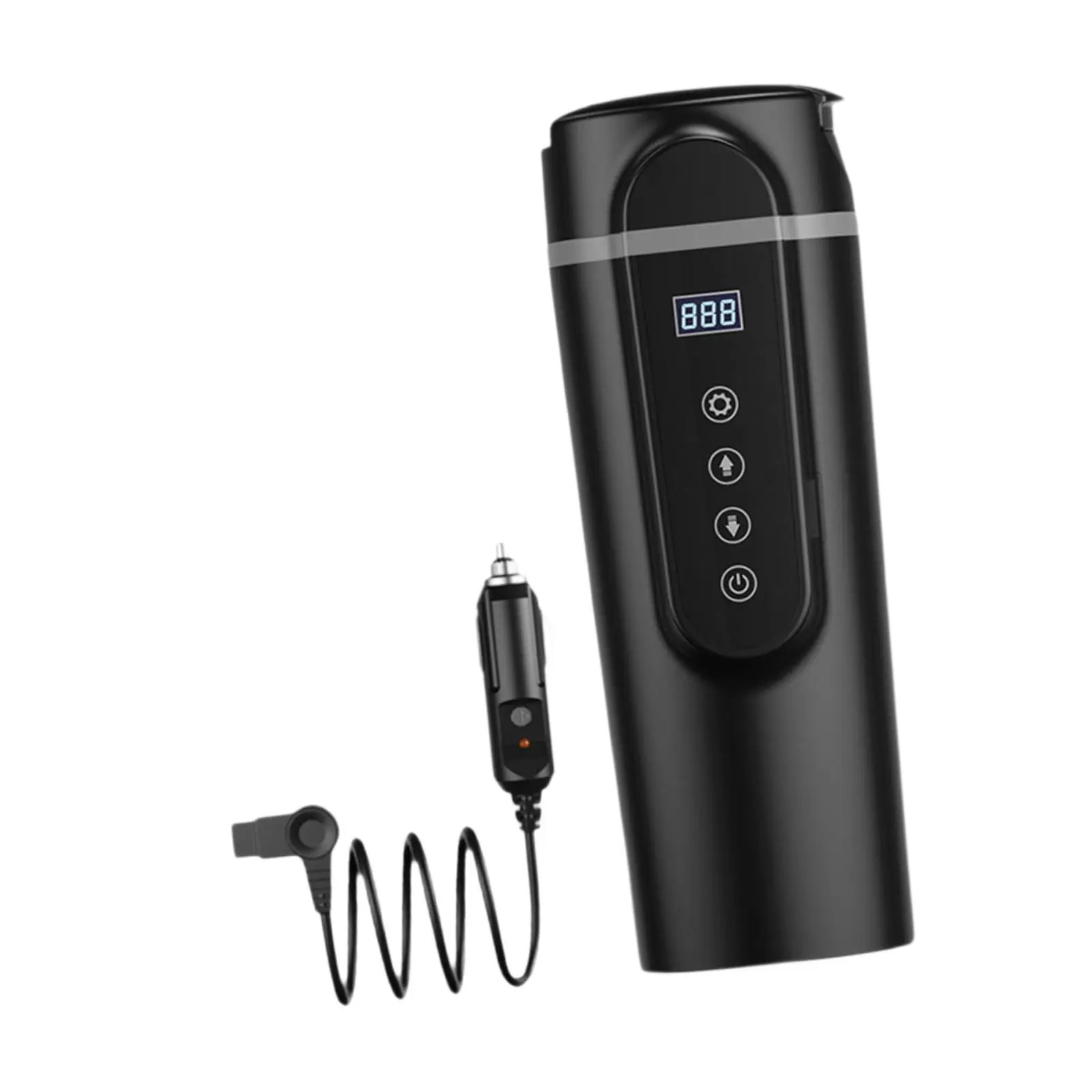 12V 24V Car Heated Travel Mug Insulated Cup Warmer Stainless Steel Car Heating Cup Car Electric Kettle for Tea Beverage Work