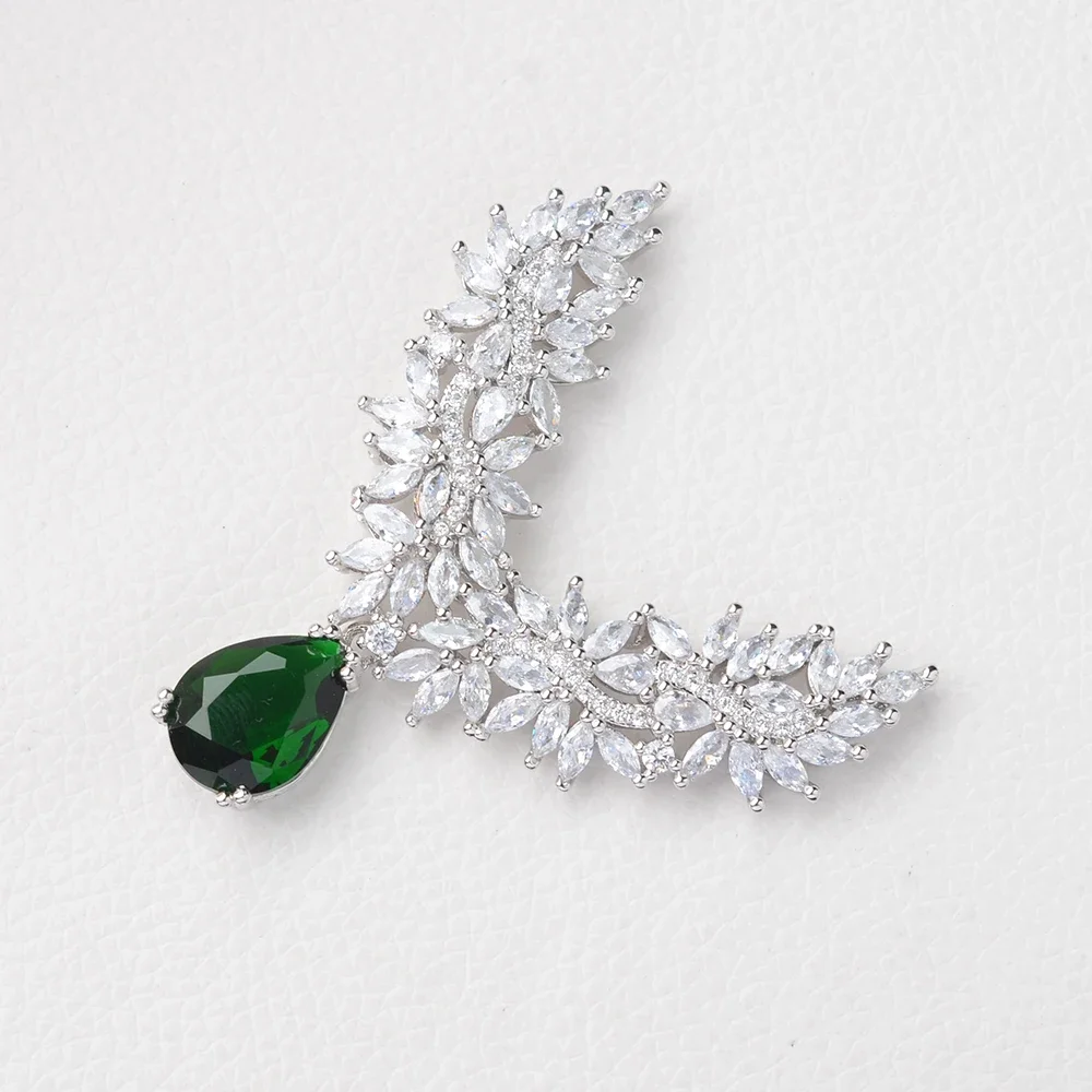 55*57mm Women's 1pc Women's  Silver Paved CZ Necklace Pendant DIY Jewelry Findings