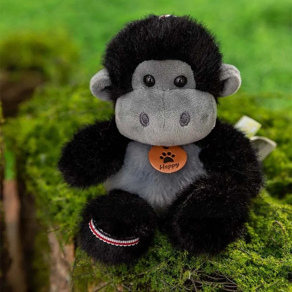 Lindo llavero de animales de dibujos animados: abeja, gato suave, perro, colgante de poliéster, panda gigante, mono, para regalos