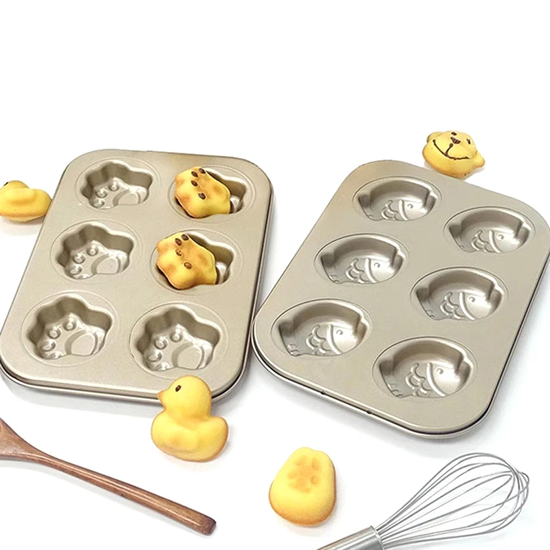 

1pcs Cake Cookies Pancakes Carbon Steel Non Stick Baking Tray Cartoon Shaped Mold Kitchen Party Utensils