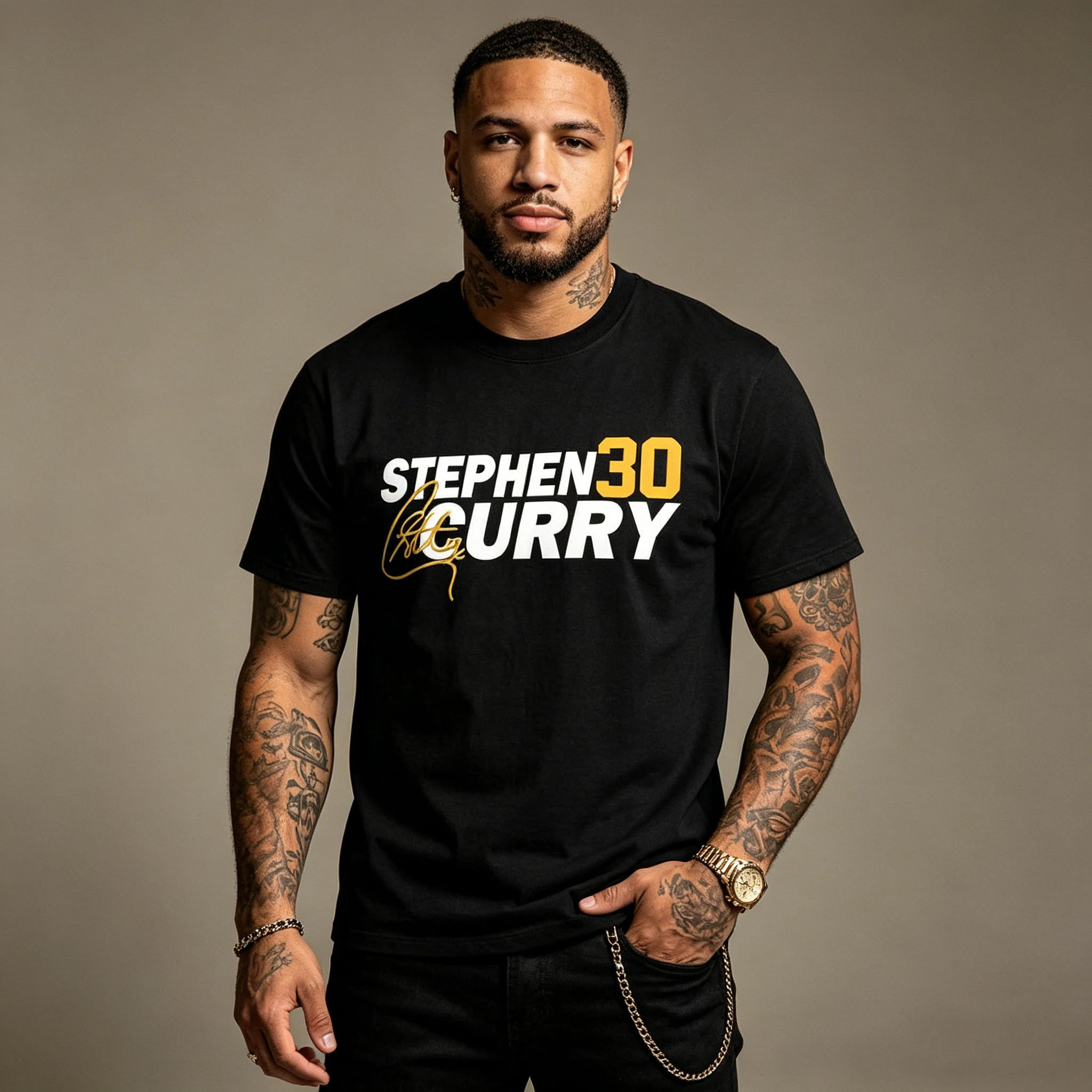 Camiseta de algodón para hombre Curry Basketbal Hoed Golden State Stadium Warriors Stephen, camisetas para S-4XL de talla grande