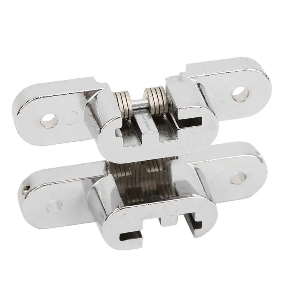 

Hinge Kit Zinc Alloy Invisible Hinge Silver 180 Degree Cross Door Hinge Concealed Cross Furniture Cabinet