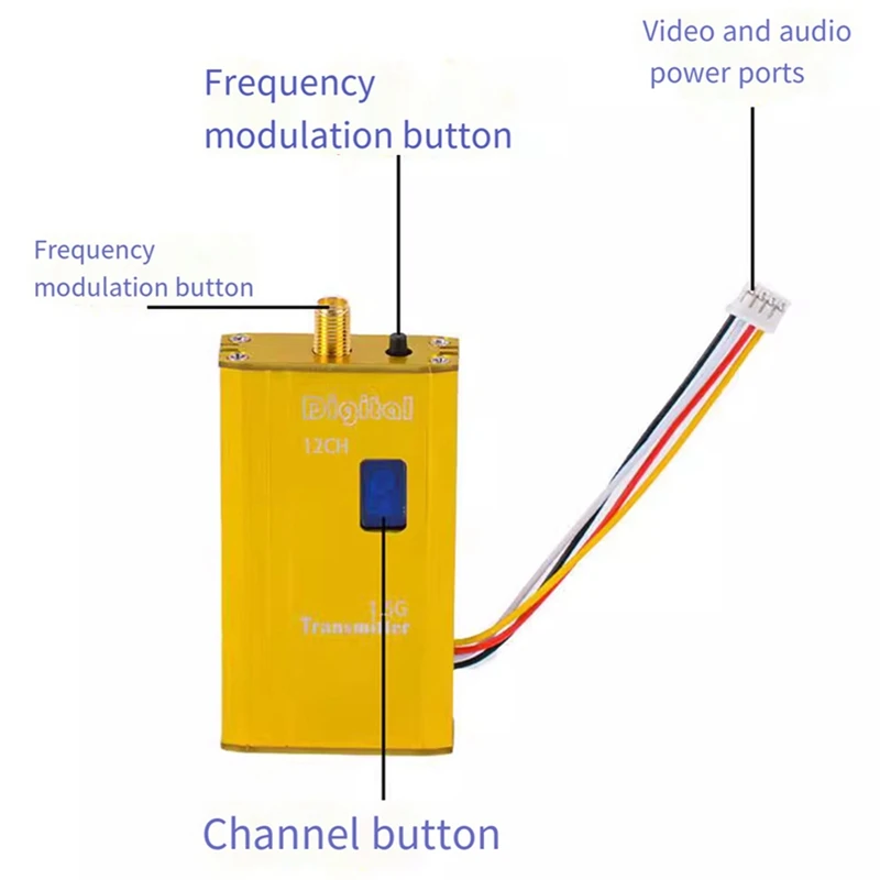 FPV 1.5G 1500Mw VTX+VRX Kit 12CH 1.4G/1.5G/1.6G Video Transmitter Receiver For FPV Long Range Drone