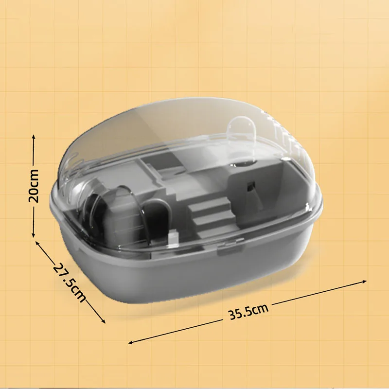 Hamster Cage Deluxe Edition Contains Water Feeder and Running Wheel Large Space Breathable Transparent Cover