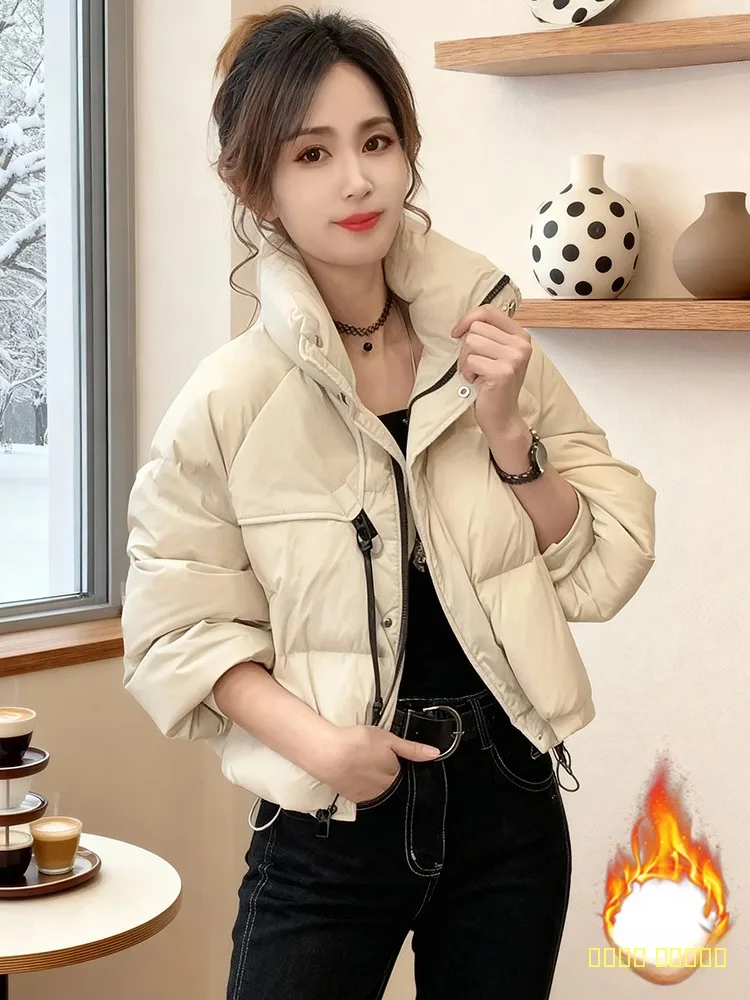 

Trendy down Cotton Jaet Women's Faionable Warm Thiened Fce Winter New Arrival Commute Sle Korean Loose Fit Zipper