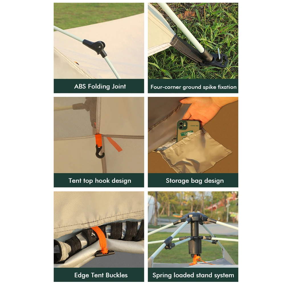 

Туристическая палатка, водонепроницаемые уличные палатки, автоматическая быстро открывающаяся купольная палатка для семейного кемпинга, охоты, пешего туризма, альпинизма