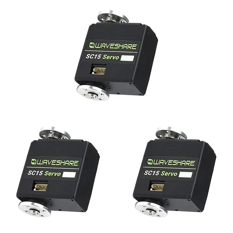 3X Waveshare SC15 Servo 17Kg.Cm High Torque Programmable Serial Bus Servo High-Precision Metal Gear 180° Rotation