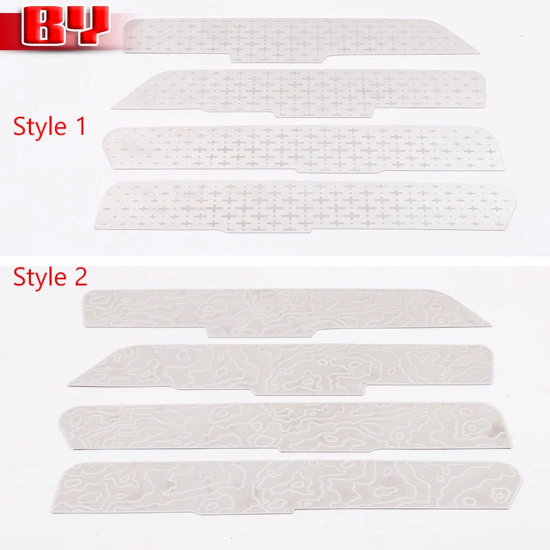 For Land Rover Defender 110 130 2020-2024 Car interior door decorative panel cover Stainless steel interior accessories 4Pcs