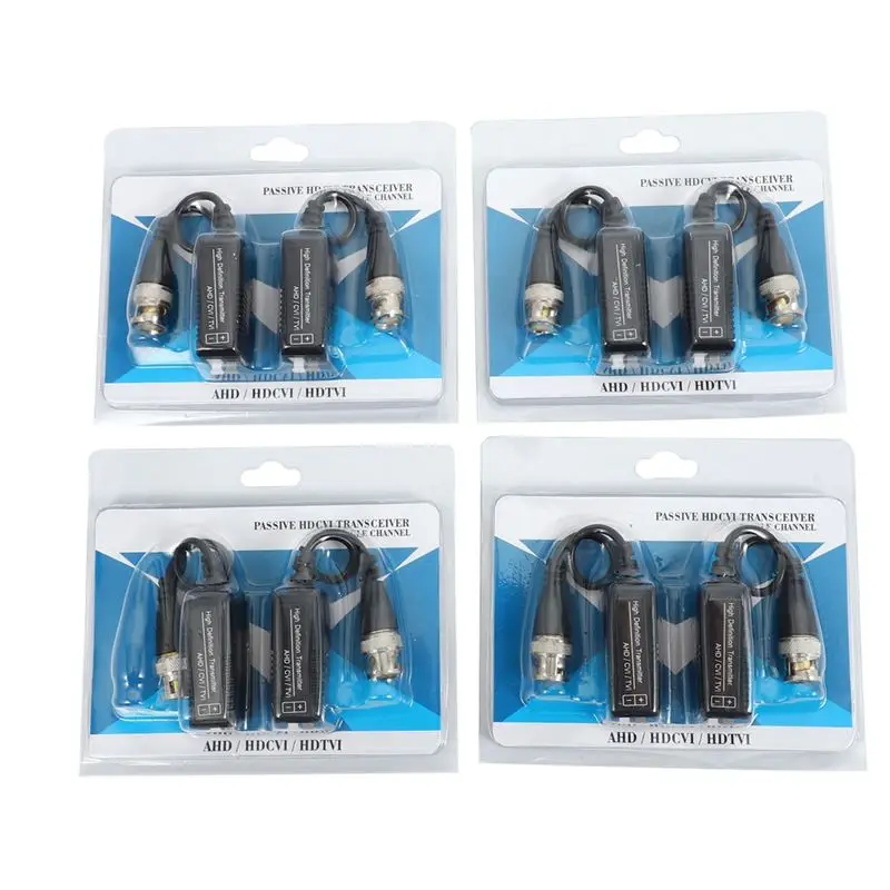 AS95 20 Pairs 40 Pieces Passive Video Balun Transmitter & Transceiver with Cable for 1080P TVI/CVI/TVI/AHD/960H DVR Camera