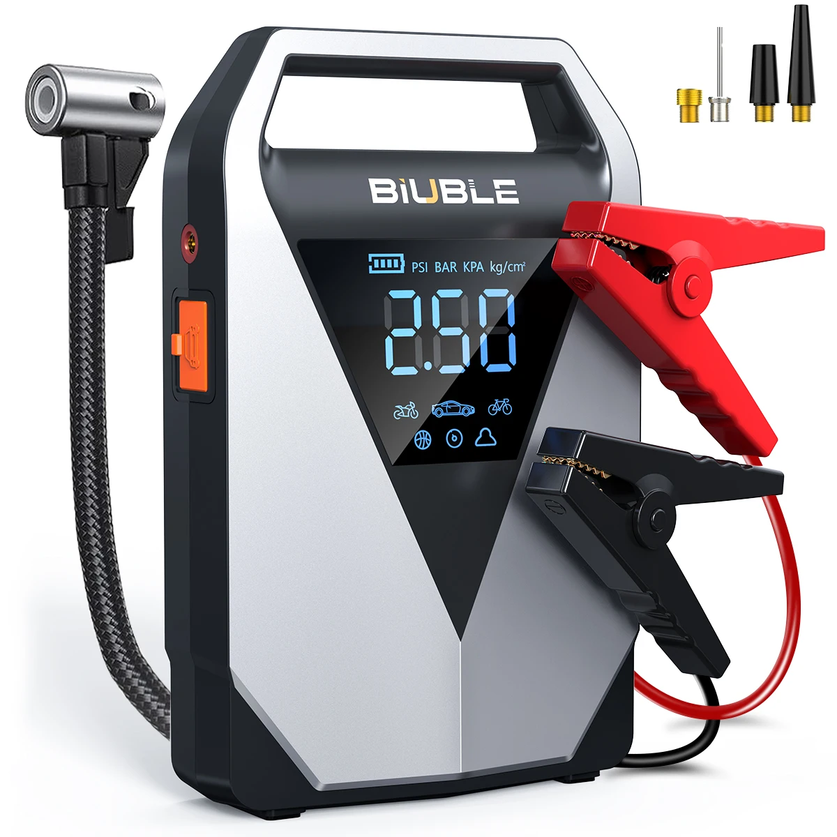 

26000mAh Portable Car Jump Starter Air Pump 150PSI Air Compressor Tire Pump 2500A Car Battery Booster Auto Starting Device 12V Jump Pack