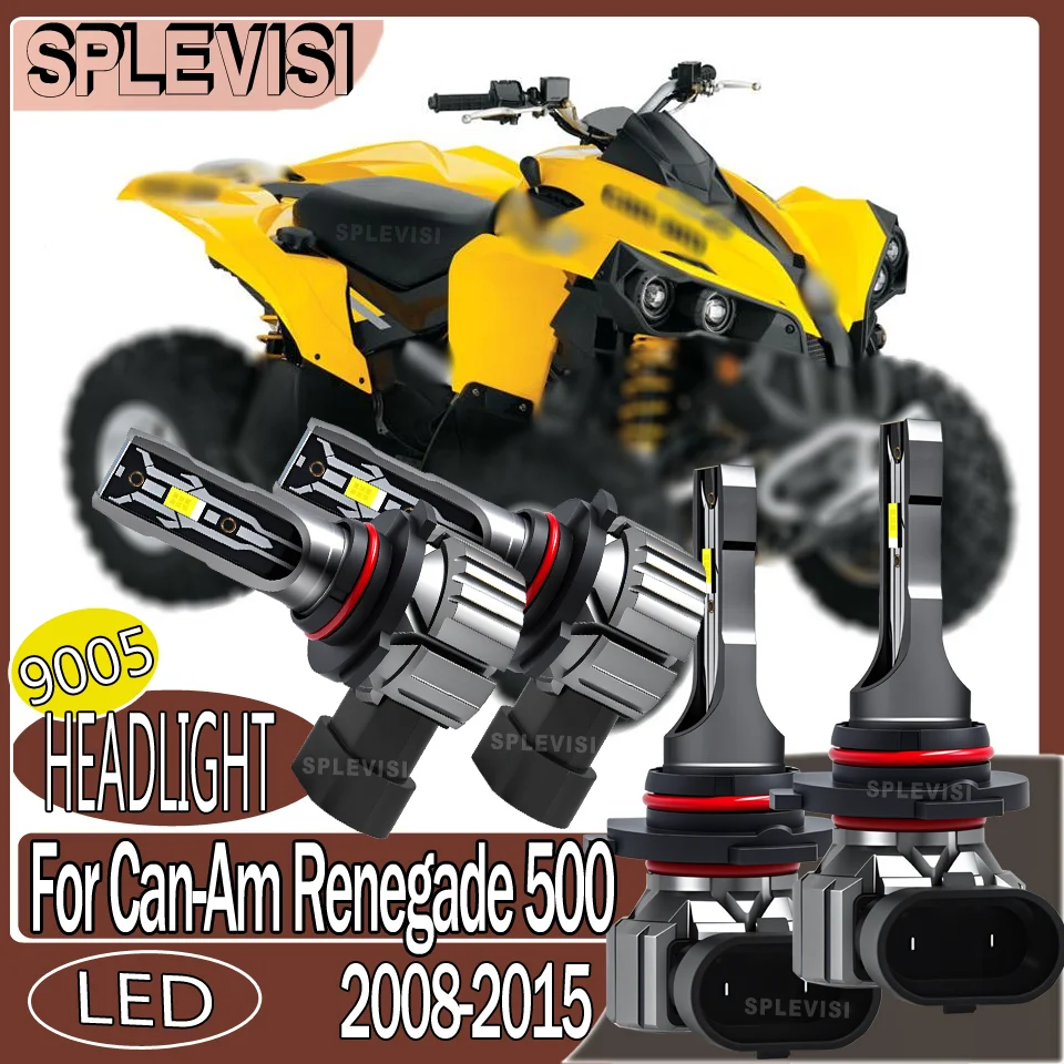 

9005 LED Quick Setup Secure Night Travel motorcycle Headlight For Can-Am Renegade 500 2008 2009 2010 2011 2012 2013 2014 2015