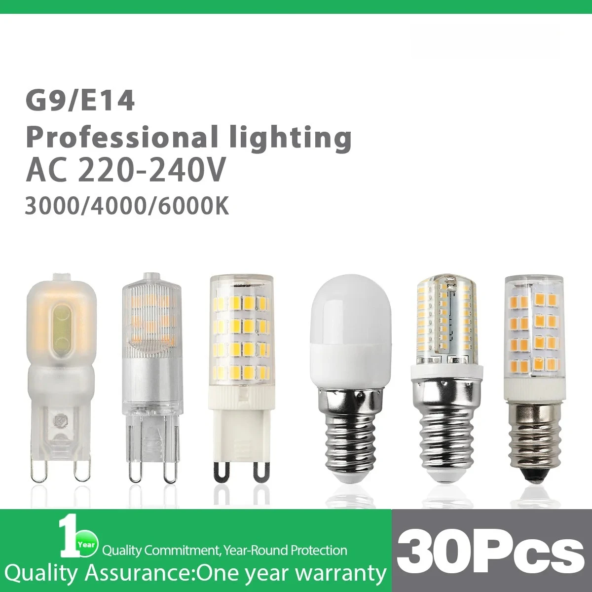 

30PCS G9 E14 LED Lamp 2W 3W 4W 220V 240V Led Corn Bulb SMD 2835 LED G9 Light Replace 40W Halogen Lamp Light for Home Useful