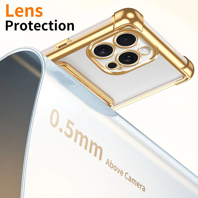Galvanotecnica Trasparente Può Inserire La Cassa Del Telefono Della Carta Per iPhone 17 Pro Max 16 15 14 13 12 11 Protezione Della Lente Della Copertura Posteriore