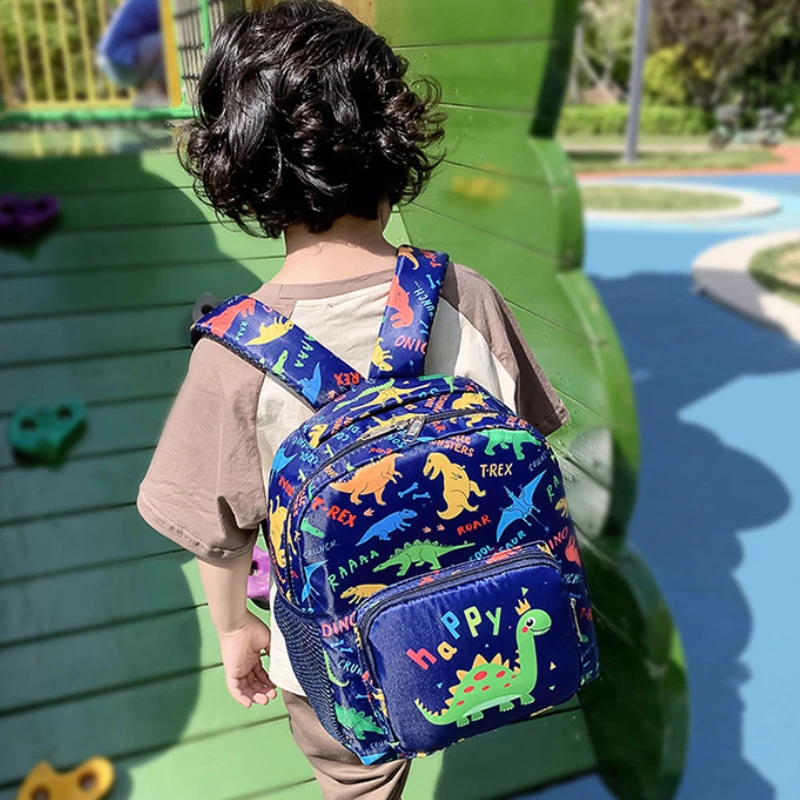 Cartoon Dinosaur Print Children's Backpack Excavator with Large Capacity and Lightweight Student Backpack