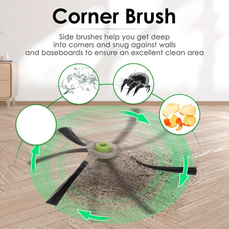 ロボット掃除機用部品,シーブラシ,hpaフィルター,mopクロス,lefant m210,m210s,m210b,m213,16個と互換性があります