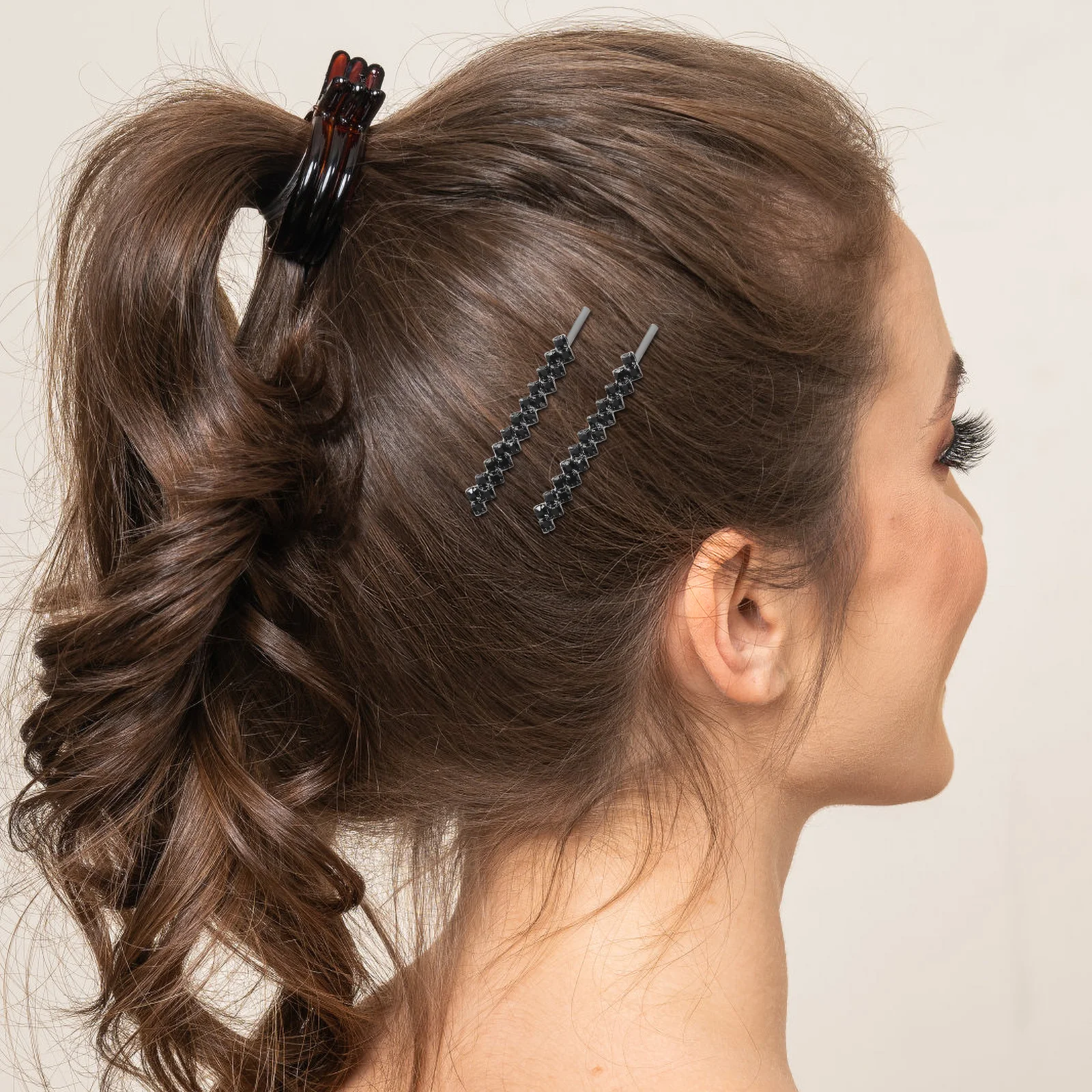 

1Set Crystal Hairpins Elegant Metal Hair Clips with Rhinestones Fashion Bobby Pins for Parties Anniversaries Daily Wear