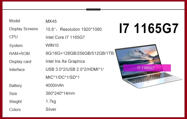 Cheap Factory Price 10.1 2In1 Laptop Laptops I5 500Gb 16Gb Computer Pro 13 2020 Name Computer Hardware Made In China