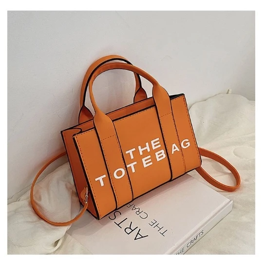 

Orange Mini Fashion Trend Girl Woman Messenger Shoulder PU PVC Leather Women Lady Bags Handbag Phone Case Purses Square Tote Bag