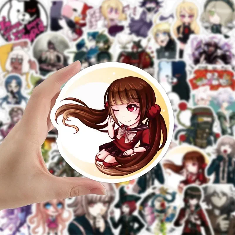 50PCS Sonia Nevermind Kirigiri Kyoko Komaeda Nagito Popular Anime Peripheral Stickers Tablet Skateboard Cute Waterproof Stickers image 3