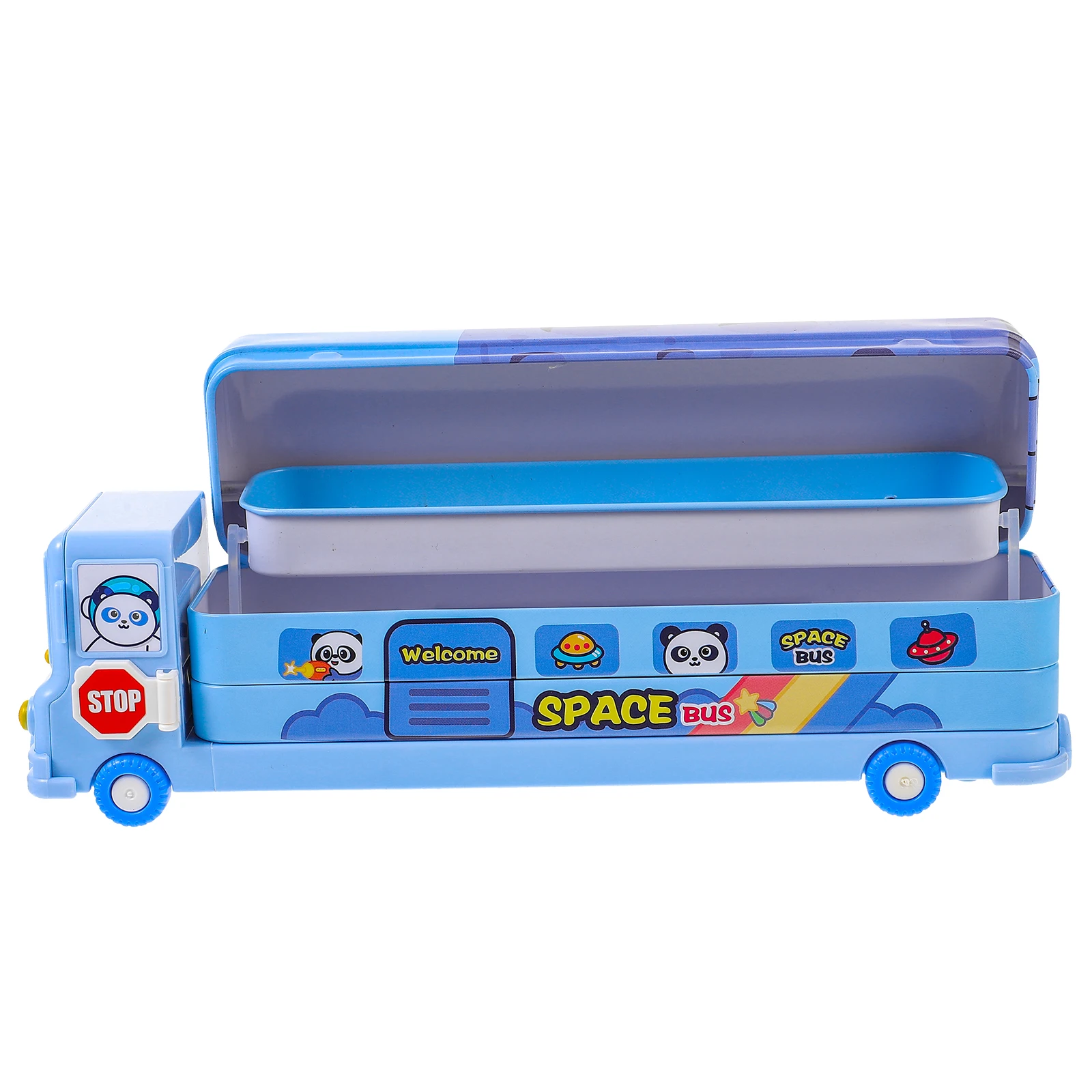 

Multi-Use Large Capacity Cartoon Pencil Box Metal Pen Case Organizer for School Stationery Makeup Travel Storage Box