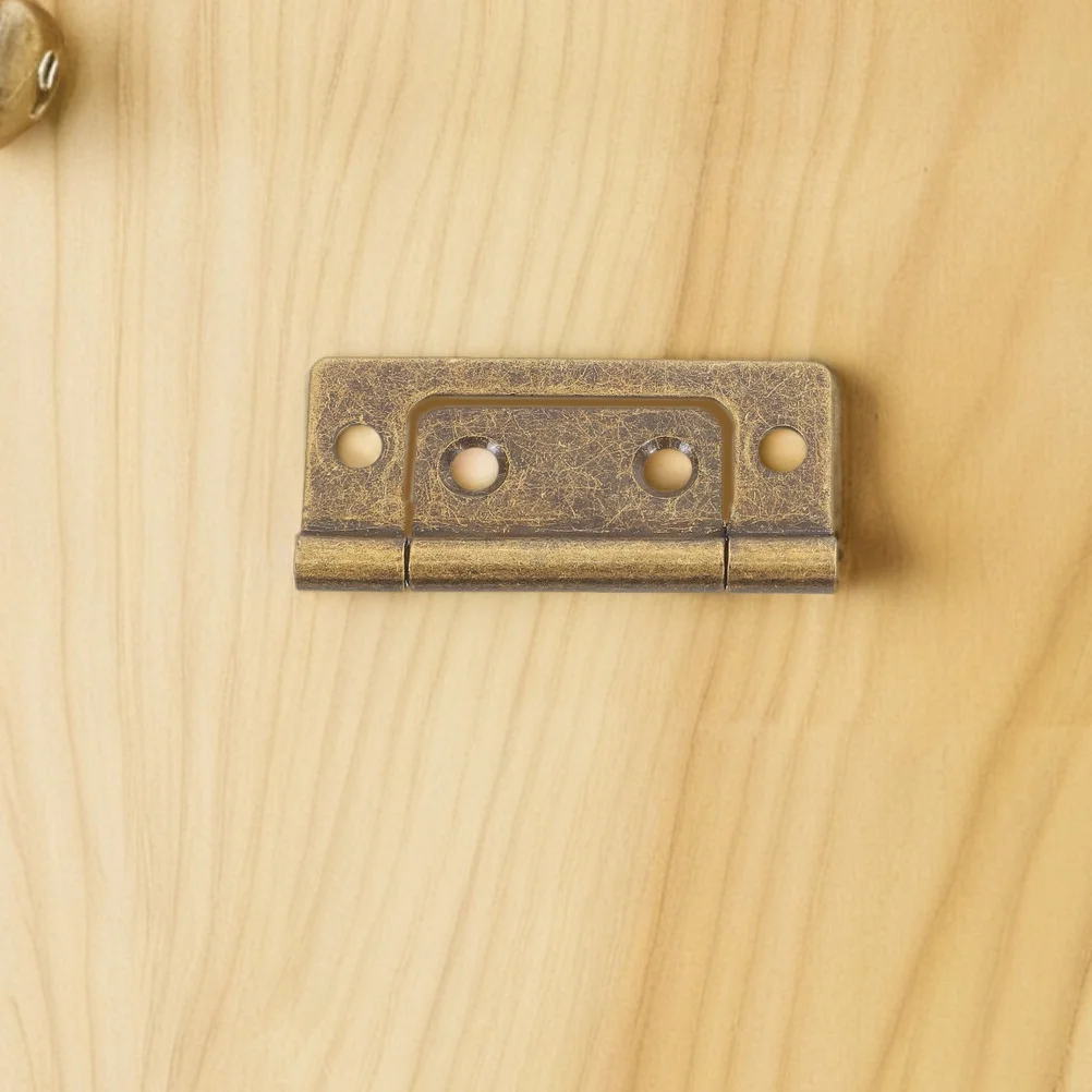 10 قطعة مفصلات أبواب خزانة مخفية مسطحة من النحاس مفصلات حديد شديدة التحمل صغيرة الحجم لأجهزة أثاث خزانة المطبخ
