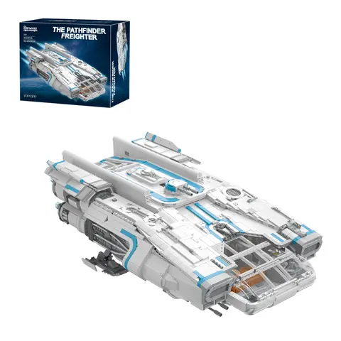 5611PCS Space War Pathfinder Freighter Airship Buildings Set Movie Aircraft Modular Building Block Assembly Model Creative Gifts