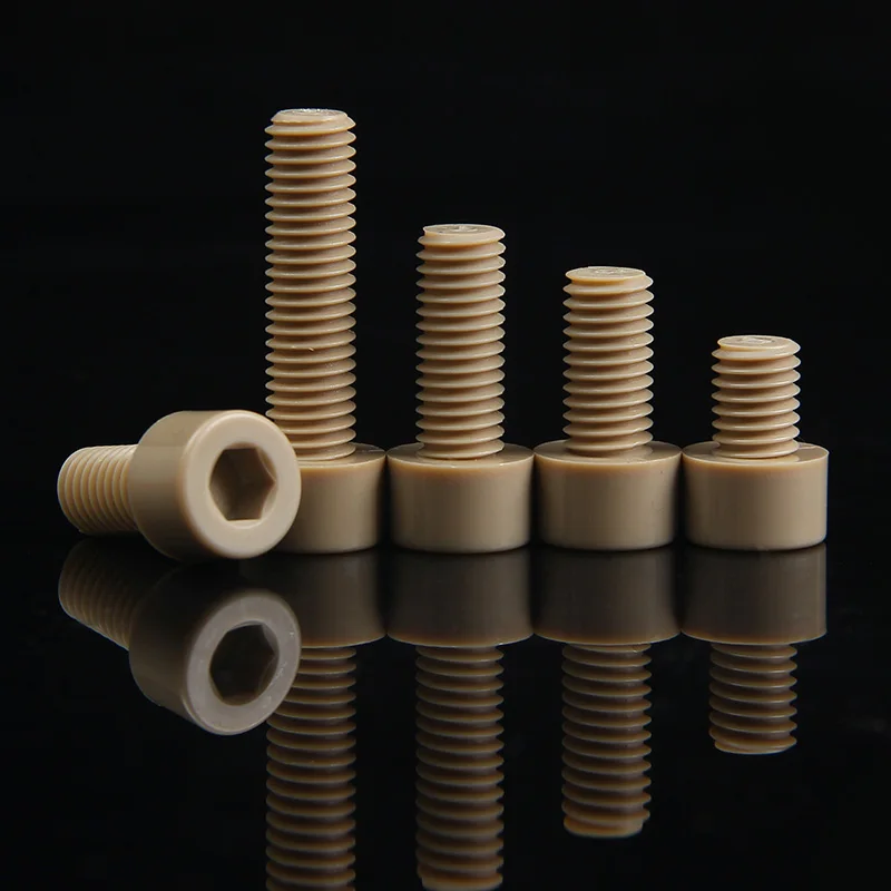 

10pcs M8 PEEK Hex Socket Head Cap Screw High Temperature Resistant Bolt
