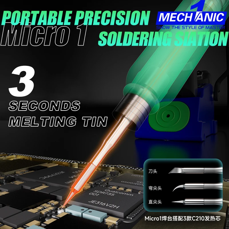 Stazione di saldatura MECCANICA Compatibile con punta per saldatore originale 210/245/115 Maniglia di controllo della temperatura Stazione di rilavorazione di saldatura