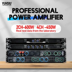 Professional Digital 1U High Power Amplifier 600W*2  2/4 Channels Audio for Disco Outdoor Concerts Subwoofer Speakers Stage KTV