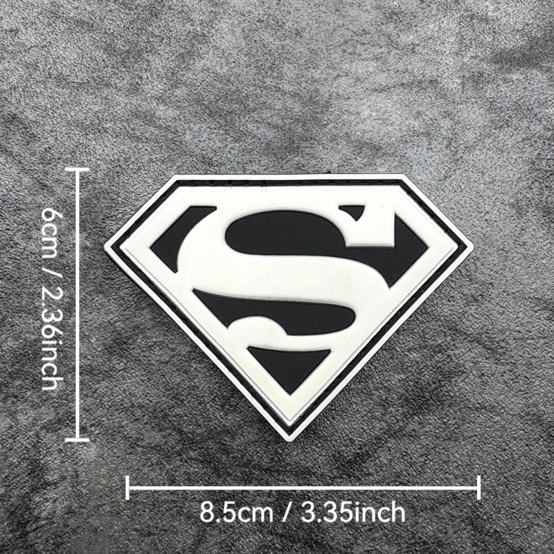 Diamond-shaped S-letter logo armband PVC patch badge applique for clothing and luggage decoration, comes with a free multi-color hook side - view 5