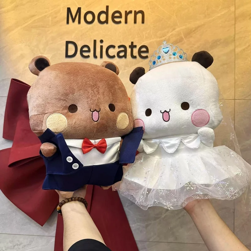 Bubu Wedding Dress Version Panda Plush Cartoon Peripheral Panda Bear Doll Kawaii Stuffed Soft Pillow Toy Children Gifts