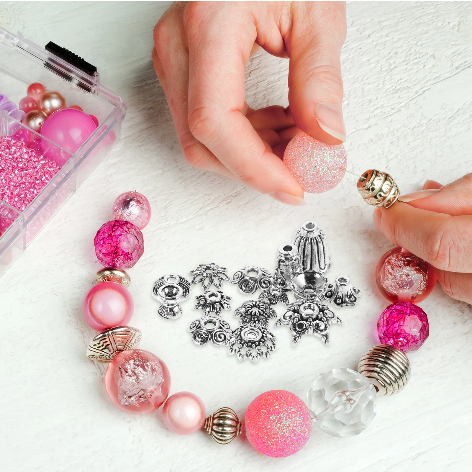 

50 г бусины-разделители из сплава, колпачки для DIY ожерелья, браслета, шпильки, принадлежности для изготовления бисера, фурнитура для изготовления ювелирных изделий