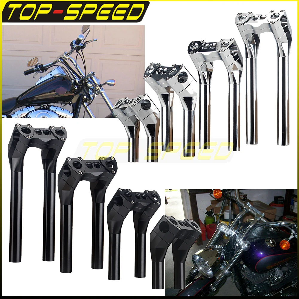 

Motorcycle Pullback Style Modular Handlebar Risers Kit For Harley FLFBS FLSL FXBB FXBR FXBRS FXDRS FXFB FXFBS FXLR FXLRS FXLRST