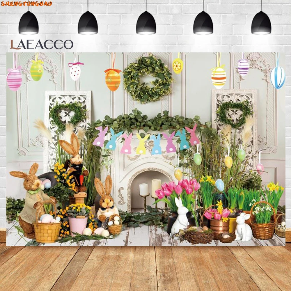 イースターボードの背景,写真の背景,春の庭,緑の草,カラフルな卵,ウサギ,赤ちゃんの肖像画,写真スタジオ