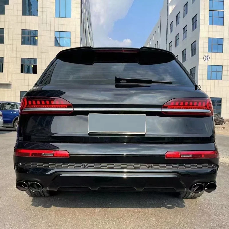 2020-2022 body kit For q7 Upgrade SQ7 Rear Bumper Style Car   Lip with Tail pipe