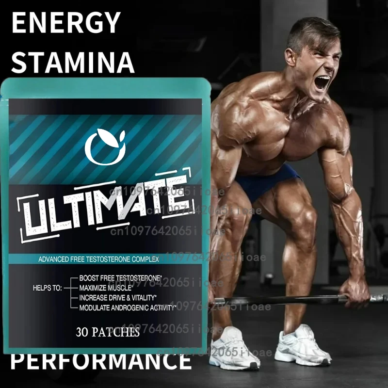 Patch transdermiche per testosterone Booster per uomo, radice di maca, Saw Palmetto 30 cerotti