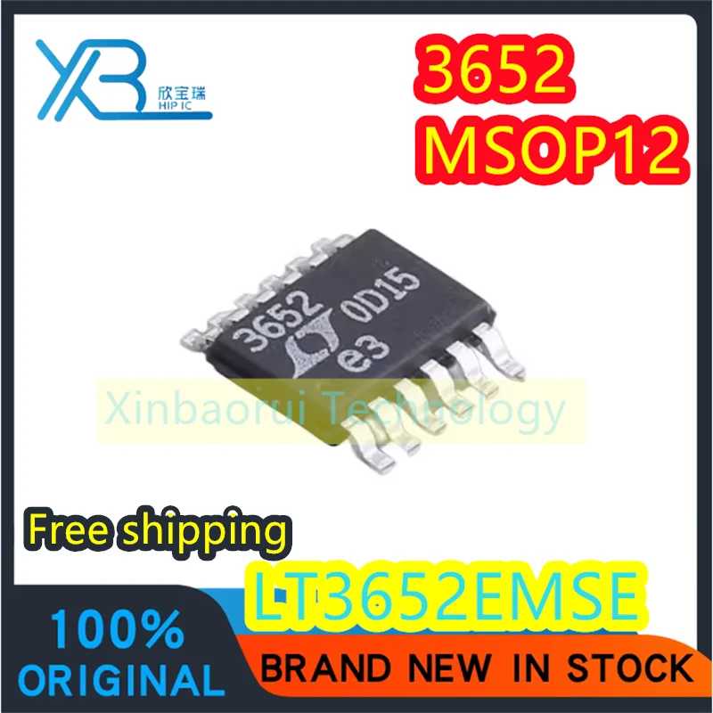

(3/10pieces) LT3652EMSE LT3652 Parts Mark 3652 Battery Charger Chip MSOP-12 Brand New Original Electronics Free Shipping