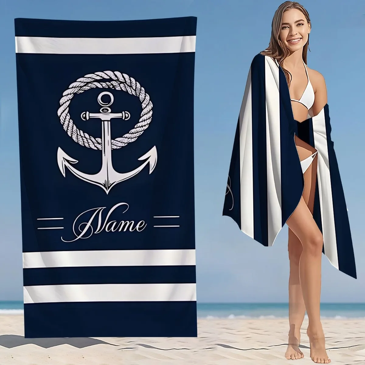 Custom text Custom-designed Towel Cotton 100% Beach Travel Kids Sauna Spa Big Towels For Bath Quick Dry Women Toweltowels