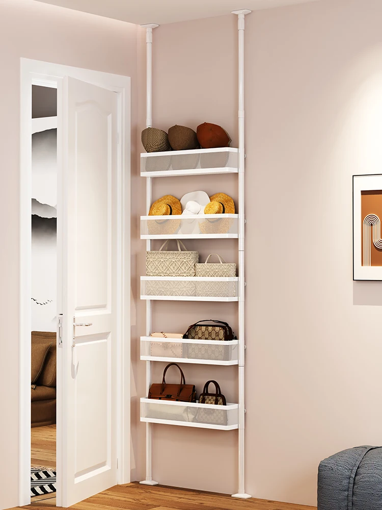 

Ultra-Thin Door Ba Storage Coat Ra Multi-Layer Bag Holder Bedroom Clothes Hanging Tool Carbon Steel lway elf