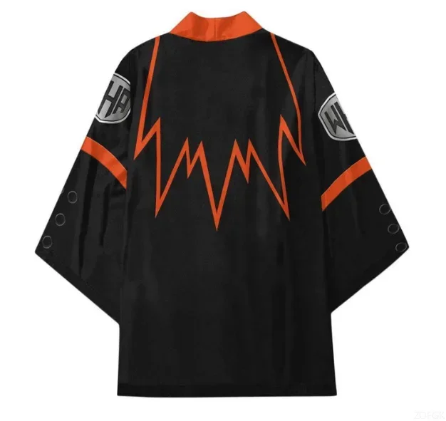 سترة كاتسوكي كيمونو صيفية ثلاثية الأبعاد مطبوعة بطلي الأكاديمية رداء Ukiyoe كيمونو كيب فضفاض نصف كم سترة يوري #1